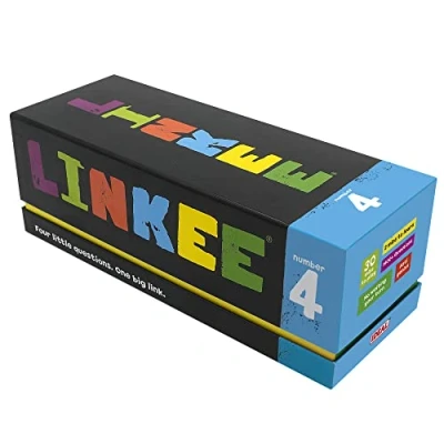 Image of IDEAL LINKEE trivia game: Four little questions, with one big link! Family Games For 2 30 Players Ages 12+, Nylon/a