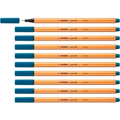 Image of Fineliner STABILO point 88 Pack of 10 Turquoise