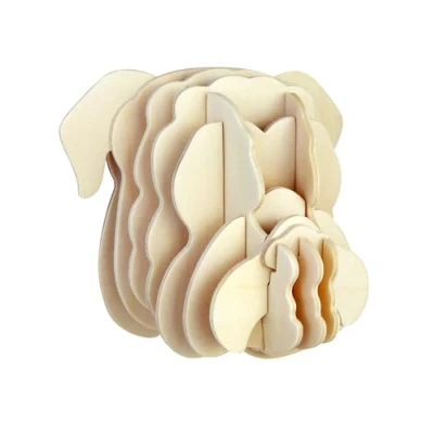 Image of Quay Bulldog Head Woodcraft Construction Kit FSC