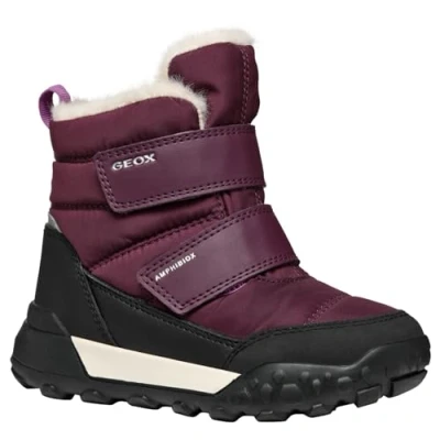 Image of Geox Trekkyup GIRL ABX Winter boots for kids, Size: 9K, Bordeaux Synthetics/textile