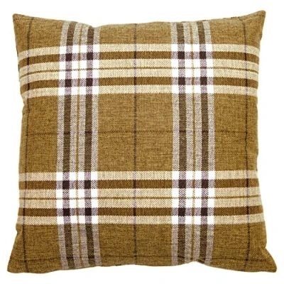 Image of Brown &amp; Cream Tartan Check Cushion Cover Regular 18 inch (45 cm) or Large 22 (55 (18&quot; x 18&quot;)