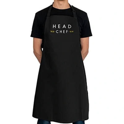 Image of Stickerscape Head chef apron (Adult) Black