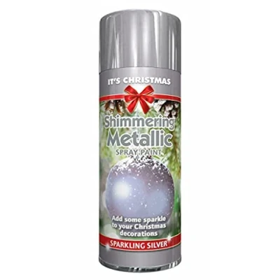 Image of 2x Spray Paint Aerosol Primer Matt Gloss Metallic Chalk Glitter Wood Metal Plastic (Silver)
