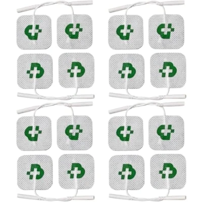 Image of TESMED 16 Superior Quality Electrodes 50 x mm, Universal, Suitable for All Brands of Electrostimulators with 2 mm Plug Cables, No Gel Needed