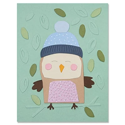 Image of Sizzix Impresslits Embossing Folder Cozy Owl by Jennifer Ogborn 665966 Chapter 3 2022, Multicolor, One Size