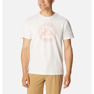 Image of Columbia Men&#039;s Rapid Ridge T Shirt, White, Boundless Graphic, XS