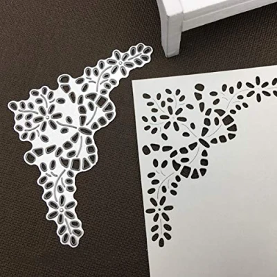 Image of Gemini_mall® Cutting Dies, Lace Flower Dies Metal Embossing Stencil For Scrapbooking Album Paper Card Art Craft Decor (Flower Corner Dies)