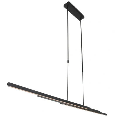 Image of Zelena Led Integrated Pendant Ceiling Light Black Matt, Plastic Matt