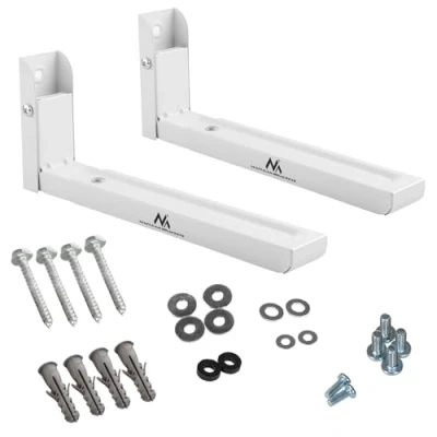 Image of Maclean MC 915 W Universal Microwave Oven Brackets, Metal, White