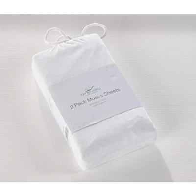 Image of Kinder Valley 2 Pack Moses Basket Sheets