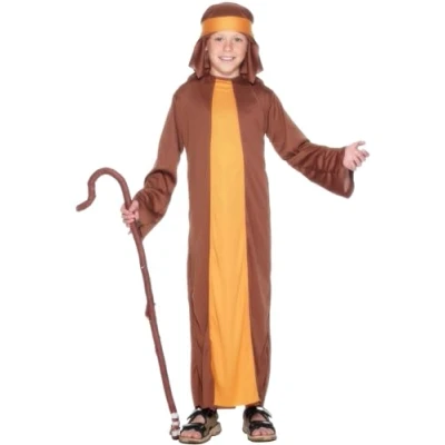 Image of Smiffys Shepherd Costume, Brown, S Age 4 6 years