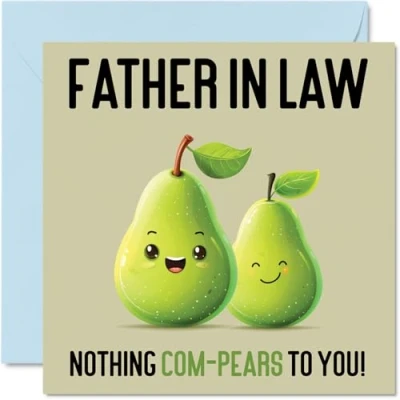 Image of Birthday Cards for Father in Law Nothing Com Pears Funny Happy Card from Son Daughter Law, Fathers Day Dad 145mm x Joke Greeting Men