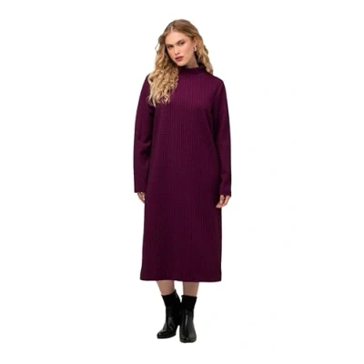 Image of Ulla Popken Women&#039;s Sweatkleid, Struktur Dresses, Dark Lilac, 28 30