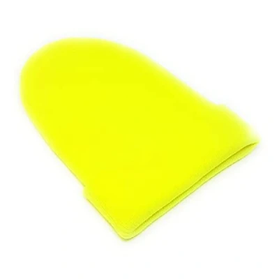 Image of Beanie Hat Mens Ladies Womens Unisex Slouch Winter Woolly Turn Up Knitted (Neon Yellow)
