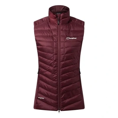 Image of Berghaus Women&#039;s Tephra Stretch Reflect 2.0 Down Vest Jacket Flattering Fit Lightweight Packable Puffer Jacket, Autumn Purple, 20