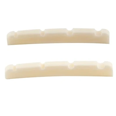 Image of Musiclily Pro Slotted Bone J Bass Nut for 4 String Jazz Bass,39.9x3.2x4.8mm (2 Pieces)