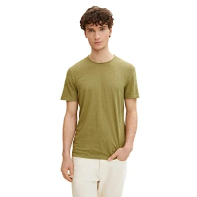 Image of TOM TAILOR Men&#039;s 1031652 T Shirt, 29003 Olive Branch Green, L