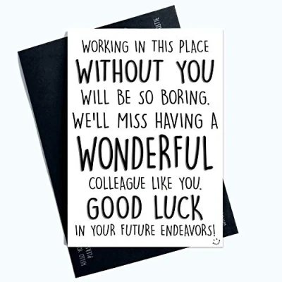 Image of Colleague Leaving Card New Job Coworker Good Luck Congrats Goodbye Wonderful Work Friend PC614