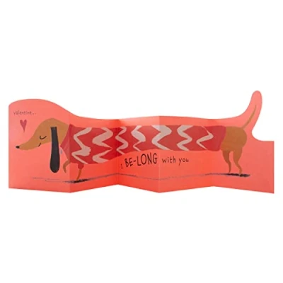 Image of Hallmark Valentine&#039;s Day Card Cute Pull Out Dog Design
