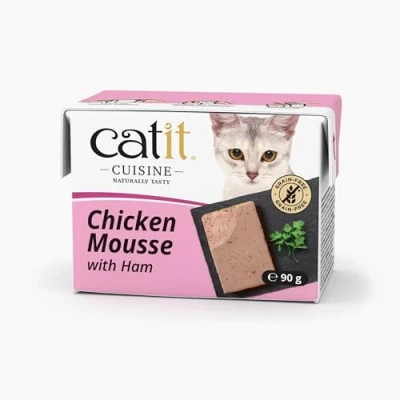Image of Catit Cuisine Chicken Mousse with Ham Adult 1 Year + Wet Cat Food, 90g