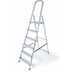 Image of Folding Step; 3 Tread; 150kg; Aluminium; Silver