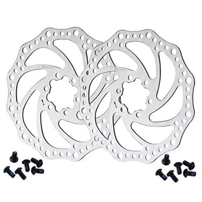 Image of Dymoece 2 Pcs Bike Disc Brake Rotors with 12 Bolts 140mm/160mm/180mm/203mm for MTB Mountain Road Bicycle