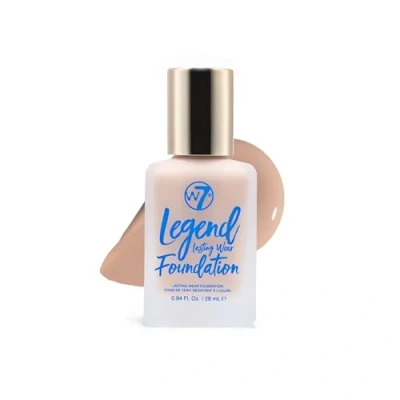 Image of W7 Legend Foundation Creamy Liquid for Poreless, Semi Matte Medium Coverage 28ml (Natural Beige)