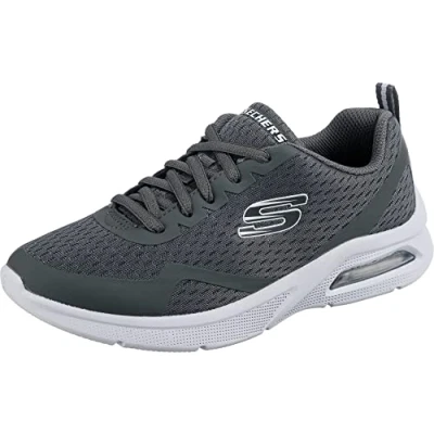 Image of Skechers MICROSPEC MAX Sneaker, Charcoal Textile/Charcoal &amp; White Trim, 6 UK