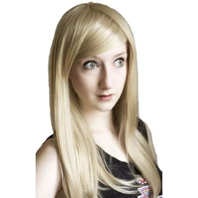 Image of Prettyland C025 60cm Long Hair Straight Voluminous Daily Life Theater Wig for Women Light Sand Blonde