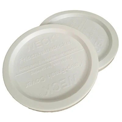 Image of Weck Jar Keep Fresh Plastic Lids, 2 pack (Large) Fits 740, 741, 742, 743, 738, 739, 744, 745, 748, 974 (Large = 100mm / 4)