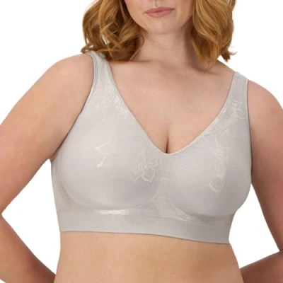 Image of Bali Women&#039;s Comfort Revolution Non Wired Bra with Intelligent Sizes, Crystal Gray Aztec, S