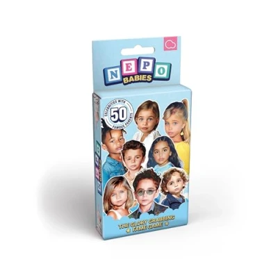 Image of Bubblegum Stuff Nepo Babies Card Game Nepotism Spoons Collect Sets &amp; Snatch The Award Fast Fun for Family Pop Culture All Ages Great Gift! (8.5 x 17.5 cm)