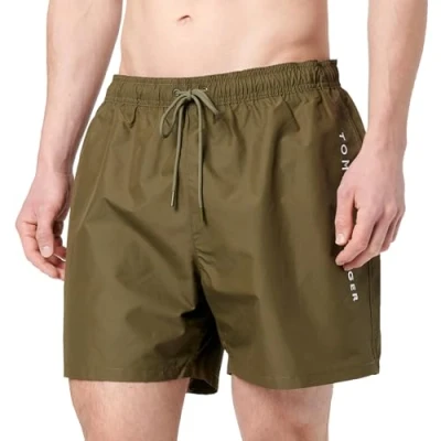 Image of Tommy Hilfiger Original Medium Drawstring Swimming shorts, Men&#039;s, Size: XXL, Army green