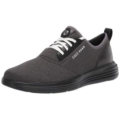 Image of Cole Haan Men&#039;s Grandsport Journey Knit Sneaker, Black Magnet Optic White, 9 UK