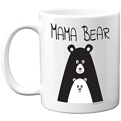 Image of Stuff4 Mama Bear Mug Birthday Gifts for Her, Mum Mug, Mother&#039;s Day Women, Mummy Gifts, Mum, Mothers Christmass, 11oz Ceramic Dishwasher Safe Mugs