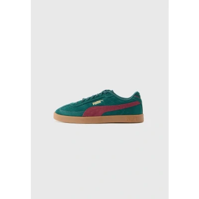 Image of PUMA Unisex Club II ERA Suede Sneaker, Green Terrain Ruby Shimmer, 13 UK
