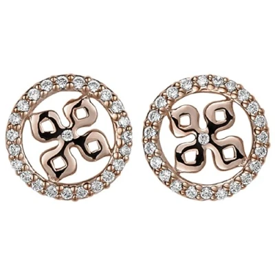Image of Orphelia Women&#039;s 925 Sterling Silver Jewellery Earrings with White Zirconia Zo 5239 / 1