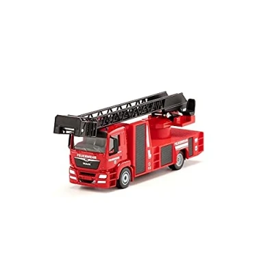 Image of siku 2114, Fire Engine with Rotating Ladder, 1:50, Metal/Plastic, Red, Extendable turntable ladder