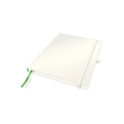 Image of Leitz iPad Size Hard Cover Notebook, White (80 Sheets, Ruled, with 2 Bookmarks, 100 gsm Ivory Paper, Complete Range)