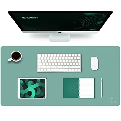 Image of K KNODEL Large Desk Mat, Office Pad, Computer Laptop Mat for Desk, Protecor Desktop Writing Blotter Cover (80x40cm, Green)