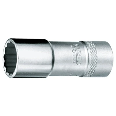 Image of Gedore D19L19 1/2 19 mm 12 Hex Screws Long Socket Silver