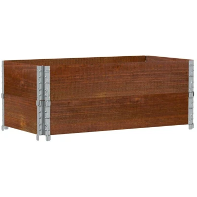 Image of vidaXL Pallet Collars 2 pcs Brown 100x50 cm Solid Wood Pine