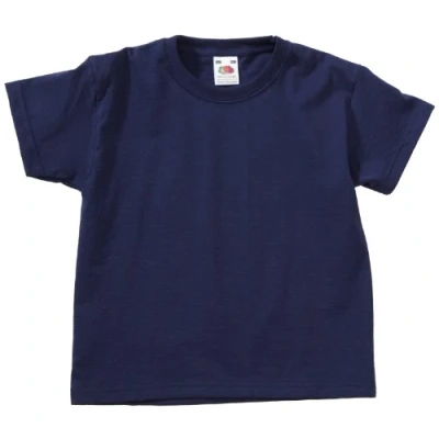 Image of Fruit of the Loom Boys 3 Pack Classic T Shirt Navy ge 3/4