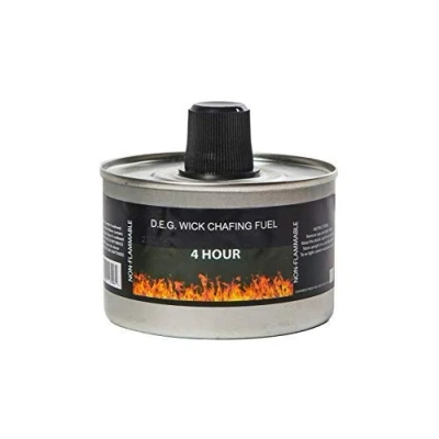 Image of We Can Source It Ltd Reusable Chafing Dish Fuel 4 Hour Burn Time Relightable Wick Non Flammable For Catering and Buffet Cool Touch Container 6 Pack