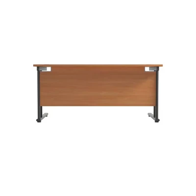 Image of Jemini Rectangular Double Upright Cantilever Desk 1800x800x730mm Beech/Black KF820253