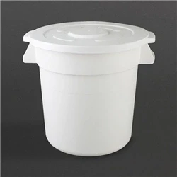 Image of Vogue Polypropylene Round Container Bin White 76Ltr