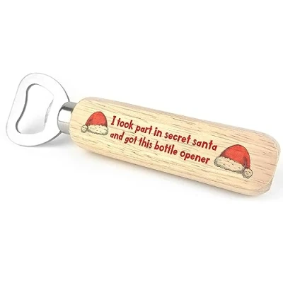 Image of Red Ocean Funny Secret Santa Gift for Men Bottle Opener Him Beer Cider Keepsake