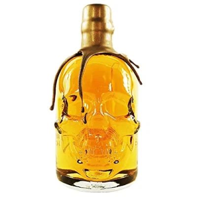 Image of Rum Bastard Salted Caramel Caribbean Spiced Liqueur 50cl Pirate Skull Bottle