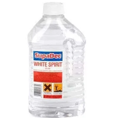 Image of SupaDec White Spirit 2L Turps Paint Thinner Premium Quality Organic Solvent Brush Cleaner 2 litres Stain Remover Liquid for Stripping &amp; Cleaning Brushes