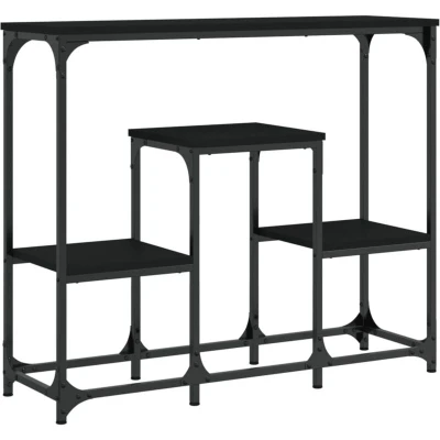 Image of vidaXL Console Table Black 89.5x28x76 cm Engineered Wood